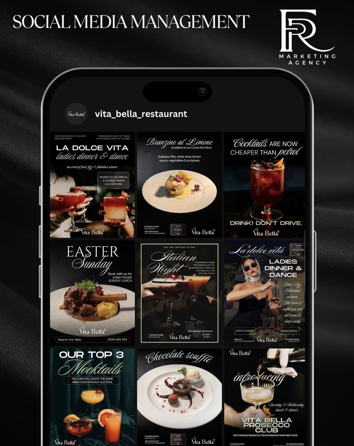 Instagram feed design , FRR Marketing client sample 1